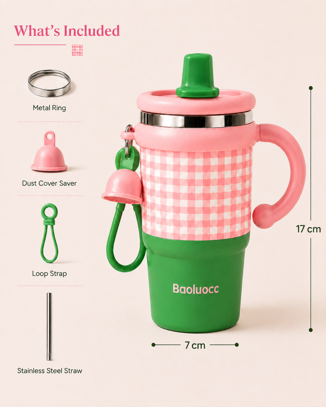 Baoluocc 600 mL Insulated Tumbler