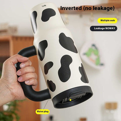 The Moo-Moo Tumbler™ | Aesthetic Cow Print 42oz Insulated Cup