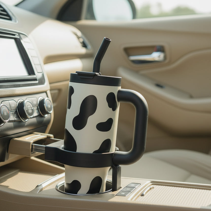 The Moo-Moo Tumbler™ | Aesthetic Cow Print 42oz Insulated Cup