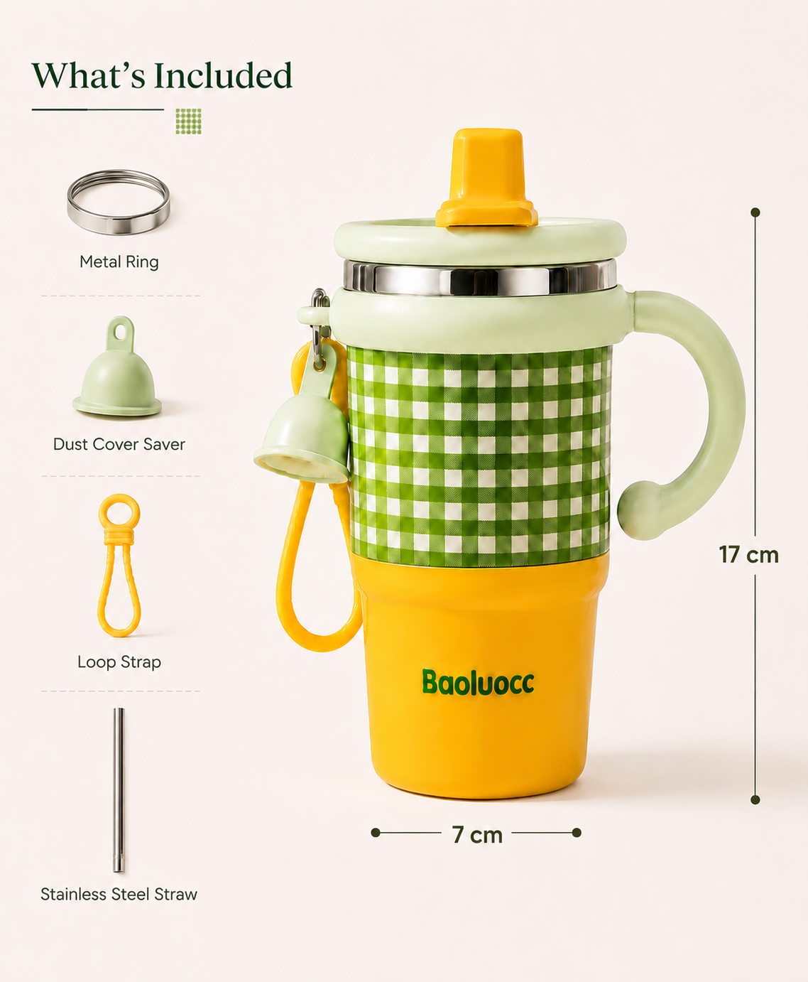 Baoluocc 600 mL Insulated Tumbler